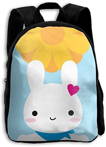 Bunny Kid Backpack, Baby Boys Girls Toddler Pre School Backpack Children Backpacks Bags Lightweight White