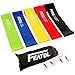 FEATOL Resistance Loop Bands- Set of 5 Premium Exercise Bands - Home& Gym Workout Bands for Yoga, Stretching and Physical Therapy, Suitable for Women and Men, Includes Exercise Guides& Handy Carry Bag