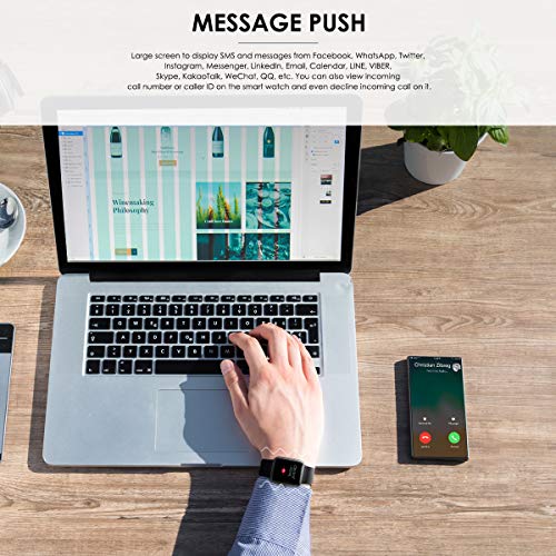 LATEC Smartwatch, fitnessarmband, volledig touchscreen, fitnesstracker, IP68 waterdicht, fitnesshorloge met… - Image 6