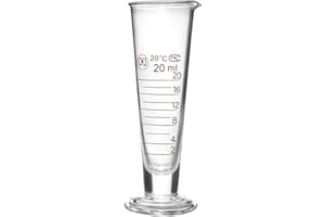 AIMEE_JL Professional Lab Graduated Measuring Cup with Spout 25ml Wide Mouth Glass Conical Beaker Thickened Borosilicate Beaker Heat Resistant (25ml) Transparent