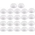 Crafjie 22PCS 2 Inchs White Foam Balls Half Round Polystyrene Half Foam Balls Craft Supplies Hemispherical Christmas Craft Ballfor DIY Home Craft Project and Art Decoration