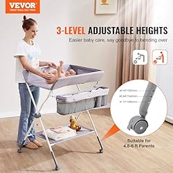 VEVOR Baby Changing Table, Folding Diaper Changing