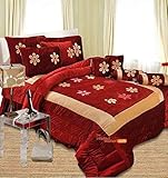 The Intellect Bazaar Satin 500 TC Bedding Set (Red_King)