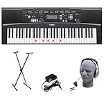 Yamaha EZ-220 61-Lighted Key Portable Keyboard Package with Headphones, Stand and Power Supply