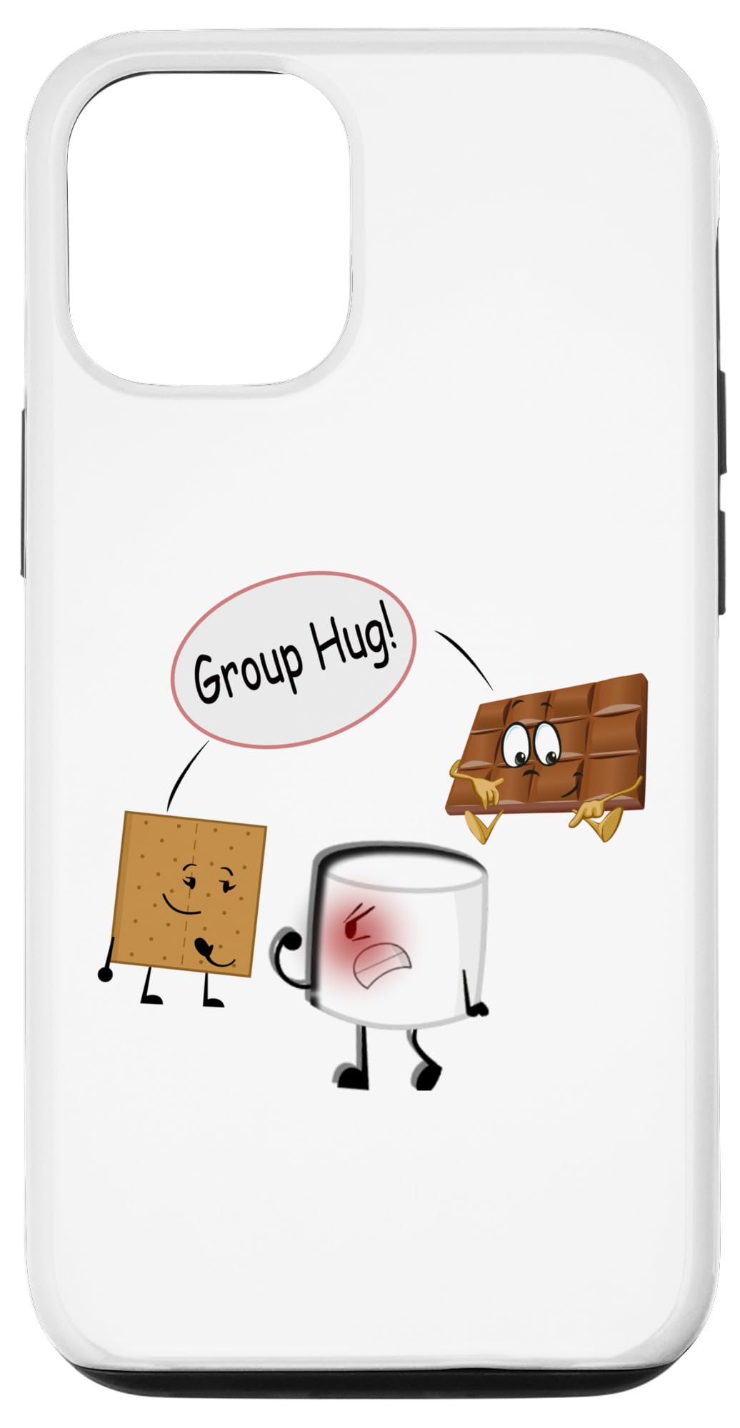 iPhone 15 Group Hug Smores Marshmallow Chocolate Boys Funny Camping Case