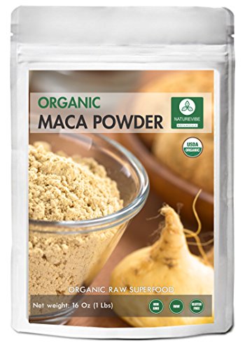 Naturevibe Botanicals USDA Organic Maca Powder - 1 lb ( 16 Ounces ) - Lepidium meyenii | Raw, Gluten-Free & Non-GMO