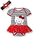 Hello Kitty Baby Girls' Big Stripe Tutu Body Suit with Headband