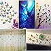 JYPHM 24PCS Butterfly Wall Decal Removable Refrigerator Magnets Mural Stickers 3D Wall Stickers for Kids Home Room Nursery Decoration Wall Art Green