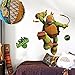 Teenage Mutant Ninja Turtles Mike Peel And Stick Wall Decals Sticker For Boys Kids Room Comic Wall Art Decor