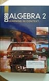 Hardcover Cord: Algebra 2, Learning in Context Book