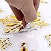 YaMeiDa 3D Snowflake Stickers Christmas Winter Large Gold and Silver Snowflake Cling Stickers Decals for Widows Wall Decor Craft Party Supplies -4 Sheets 52 pcs