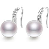 Stud Pearl Earrings for Women AAAA Freshwater Pearls Jewelry Gifts for Wife Mom Girlfriend Her Christmas Wedding Birthday Anniversary