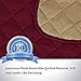 H.VERSAILTEX Reversible Loveseat Couch Cover for 2 Cushion Couch Loveseat Slipcover Loveseat Cover for Dogs Water Resistant Furniture Protector with Elastic Strap(Loveseat, Red/Tan)