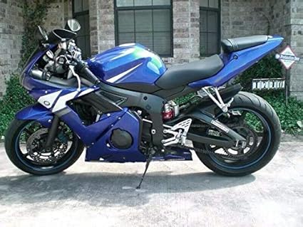 Proyeccion De Carroceria Para Yamaha Yzf R6 R600 Yzf R6 2003 2005 Color Azul Y Blanco Amazon Es Coche Y Moto
