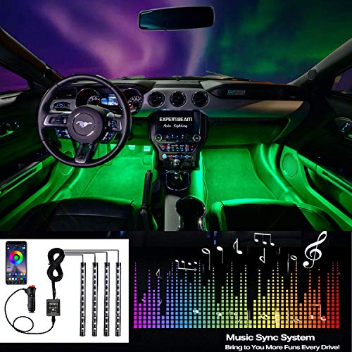 EXPERTBEAM Car Interior Lights, Truck LED Interior Lighting Kits, 8
