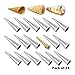 YsesoAi Lady lock forms - Stainless Steel Pastry, Cream Horn Molds,Free Standing Cone Shape（Pack of 24）