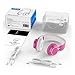 Kids Headphones, HD30 Volume Limiting Children Headset with Microphone for Girls Boys and Tablets Computer Laptops iOS Android Smartphone (White/Pink)