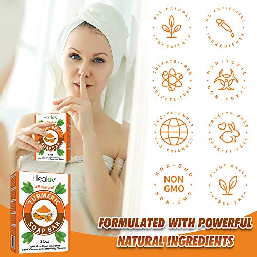 Turmeric Soap Bar for Face & Body All Natural Turmeric Skin Soap