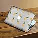 Rubberized Hard Case for Macbook Air 13 Inch model number A1369 and A1466, Pineapples design with clear bottom case, Come with Keyboard Cover