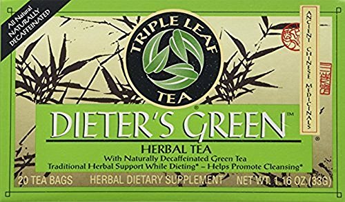 Click Here to See More Images Triple Leaf Tea Dieters Green Tea, 20 Tea Bags, (pack of 3)