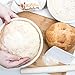 4-In-1 Set of Banneton Bread Proofing Basket (10 Inch) + Liner + Scraper + Linen Bag - Round Brotform Proofing Basket/Banetton Brotform Bowl - Best for Artisan Bread Making Sourdough, Rye & Others