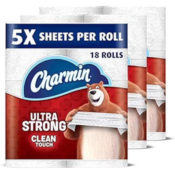 Charmin Ultra Strong Clean Touch Toilet Paper, 18 Family Mega Rolls (Equal to 90 Regular Rolls)
