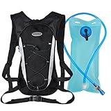 Hydration Pack with 2L Backpack Water Bladder Professional Lightweight Outdoor Tactical Survival Reservoir Men Women Kids Camping Hiking Running Biking Bag