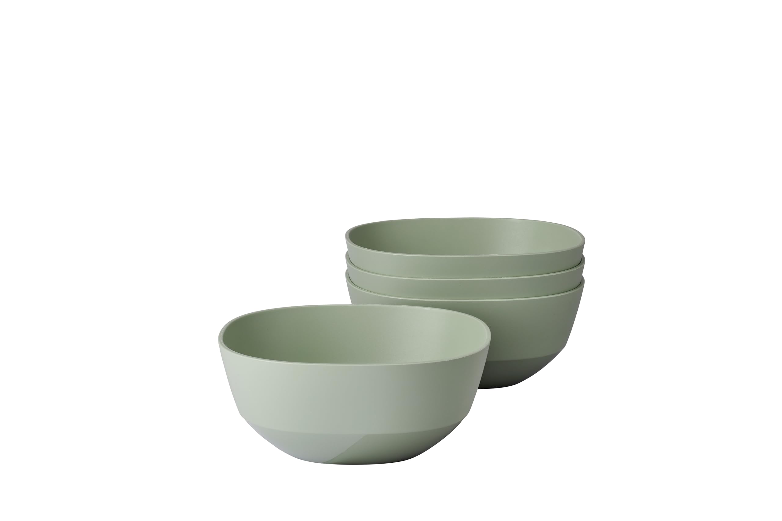 Mepal - Serving bowl 4 pieces Silueta - Dishwasher & microwave resistant - Salad bowl - Tapas bowls - Tableware - 750 ml - Nordic sage