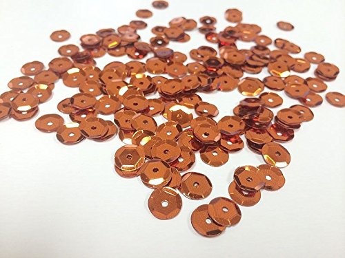 Sequin Embellishments Rhinestones Sequins Metallic Finish Faceted Cup Sequins Loose Sequins for Embroidery Applique Arts Crafts and Embellishment 5mm 1 Lot of 1600 Pcs (Orange)
