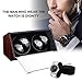 CRITIRON Automatic Single Watch Winder Case Rotating Watches Display Storage Box Black (4+0)