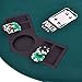 Giantex Folding Poker Table Top Portable Casino Poker Tables Four Fold 8 Player Poker Table Top w/Carrying Case (Green)