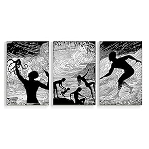 signwin 3 Piece Canvas Wall Art Creative Animals...