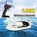 RC Boat Remote Control Boats for Pools and Lakes, ROTOBAND 2.4GHz 14km/h Mini RC Ships Boats Watercraft Toys for Kids Adults Boys Girls (White)