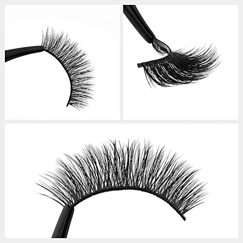 LASHVIEW False Eyelashes,Mink Fake Eyelashes, 3D Natural Layered Effect,Comfortable and Soft,Handmade Lashes Wispies,Environmental Silk Lashes,Reusable Natural Look False Eyelashes for Makeup - Thumbnail 6