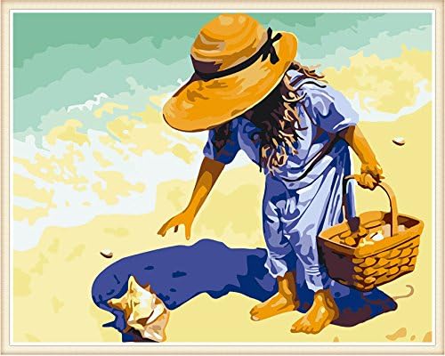 Diy oil painting, paint by number kit- Cockle 16 20 inch.