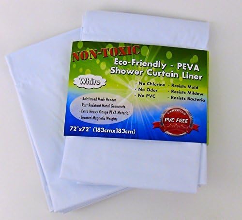 Smarty Pants Supplies Liner Peva Shower Curtain, White