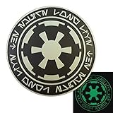 Glow Dark Star Wars Galactic Empire Long Live the Empire Aurebesh Insignia PVC Fastener Patch