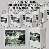 Black Panther Movie Stickers Party Favors Supplies Decorations Gift Bag Label STICKERS ONLY 3.75