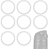 8pcs Water Bottle Sealing Ring Replacement for Owala FreeSip, Silicone Lid Seal O Ring Lid Gasket Replacement Mouth Cap Part Bottle Accessories for Owala Water Bottles 24/25/32/40 oz (White)