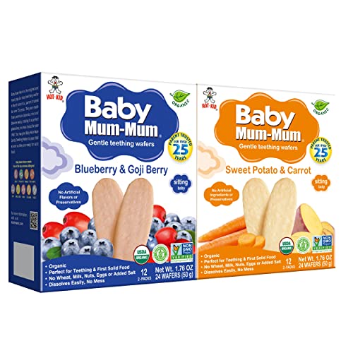 Baby MumMum Rice Rusks, 2 Flavor Variety Pack, 24 Pieces (Pack of 4) 2