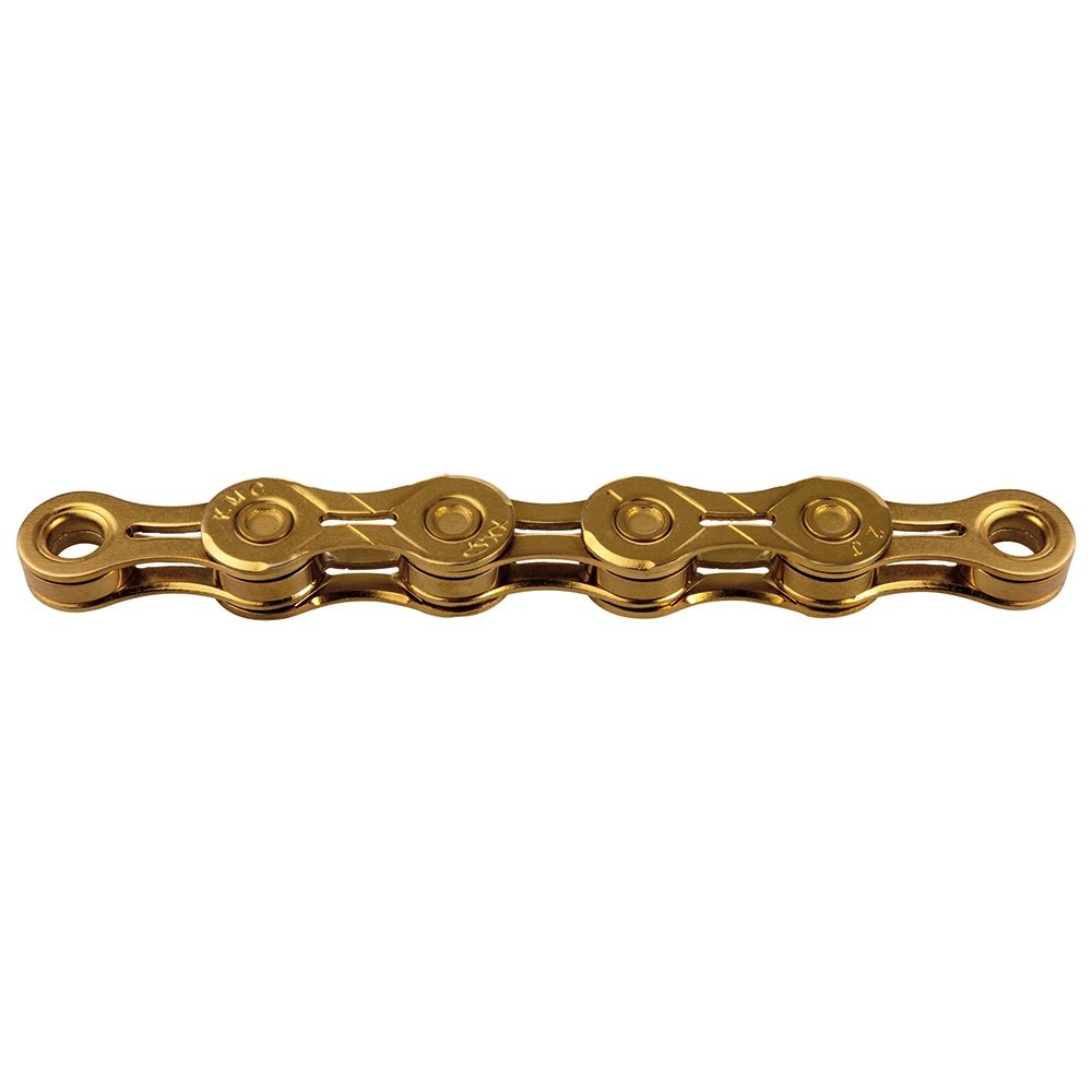 KMC X 11 EL bicycle chain, gold, 1/2 x 11/128 inch.