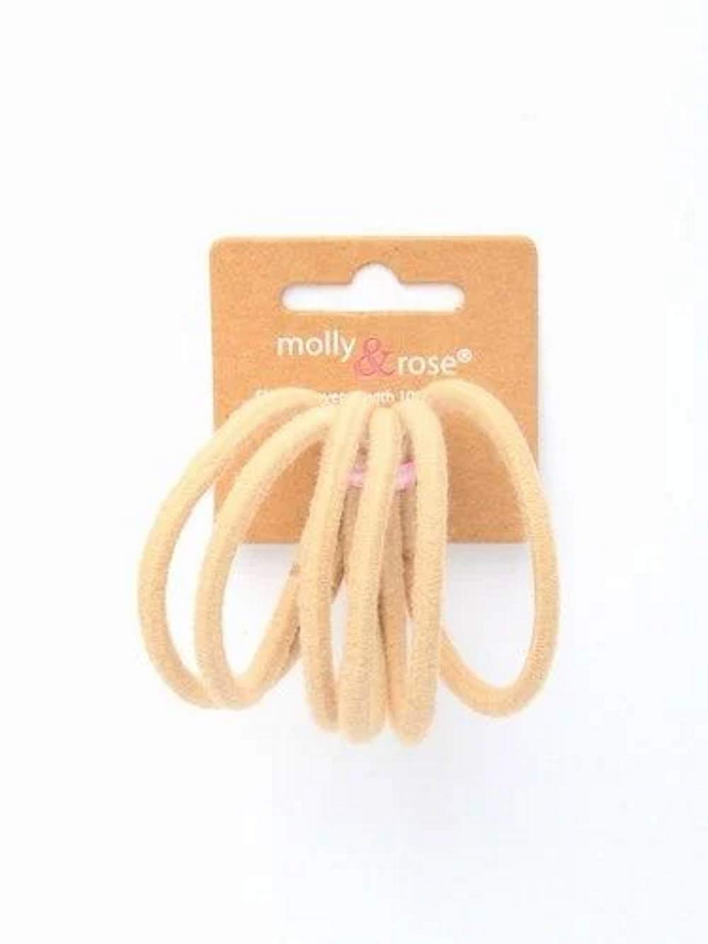 6 Thick Blonde Endless Snag-Free Elastics with 100% Cotton Covering