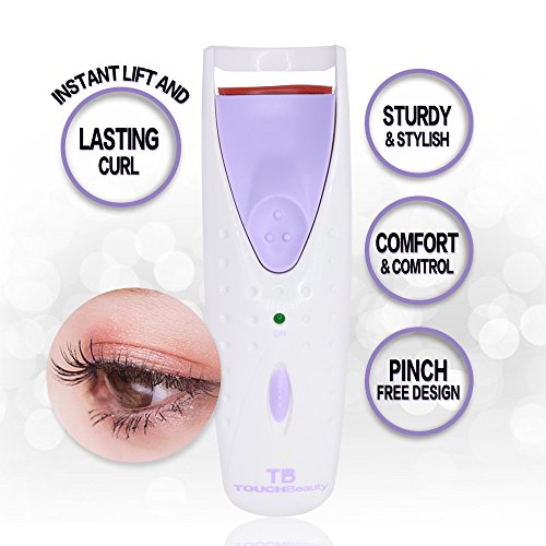 TOUCHBeauty Professional Heated Eyelash Curler with Silicone Refill Pad Curling Tool for Women Long Lasting Naturally Eyelashes EC-2003
