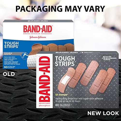 Band-Aid Brand Tough Strips Adhesive Bandage for Minor Cuts & Scrapes, All One Size, 60 ct - //coolthings.us