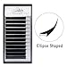 LASHVIEW Ellipse Flat Eyelash Extension,Flat Eyelash Extension supplies,Individual Lashes,0.15mm C Curl Mixed Length,Lash Extension,Semi-Permanent,Extremely Light & Soft,Professional Salon Use.