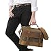 Lifewit Mens Messenger Bag 15.6 Inch Waterproof Vintage Waxed Canvas Genuine Leather Laptop Bag Computer Shoulder Handbag
