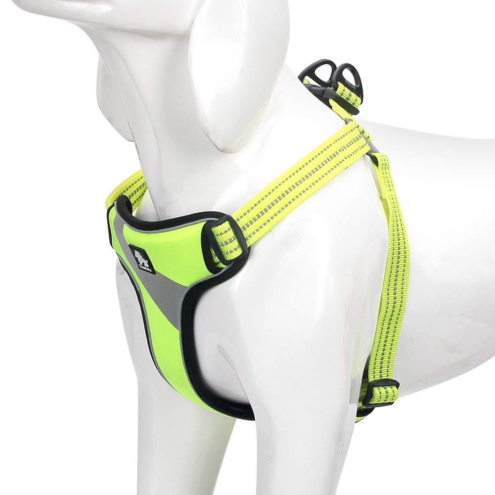 WINHYEPET Dog Harness Reflective Pet Harness Adjustable for Running Walking Padded Soft Mesh Dogs Vest Easy Control for Small Medium Large Pets TLH5991