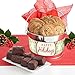 David’s Cookies Happy Holidays Cookies & Brownie Bites Bucket - Signature Crispy & Delicious Chocolate Chip Cookies & Mini Brownies - Fresh Baked Soft Cookies in a Holiday Gift Basket