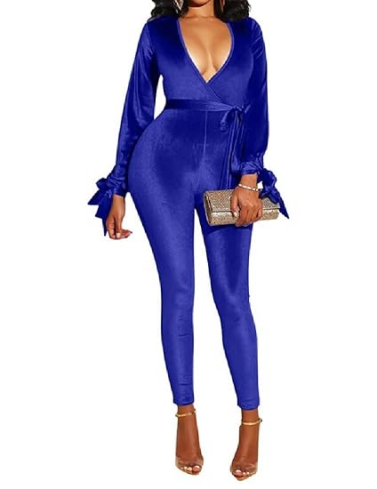tight velvet jumpsuit
