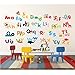 Wall Sticker Whimsical Alphabet Decorative Peel & Stick Wall Art Sticker Decals